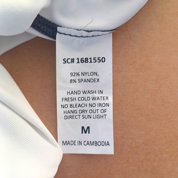 SCUBAPRO TALL NECK RASHGUARD NWT LONG SLEEVE UPF 50 MEDIUM BLUE & WHITE - Picture 4 of 16